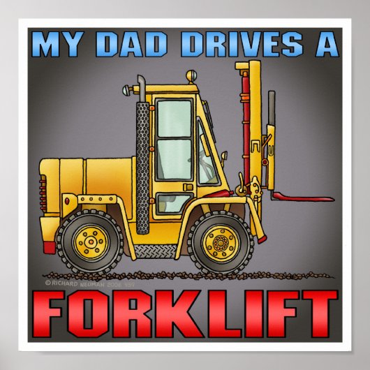Mein Vater treibt ein Gabelstaplerposter an Poster (Vorne)
