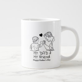 Mein Vater und mein Freund ich glücklich Vatertag Jumbo-Tasse