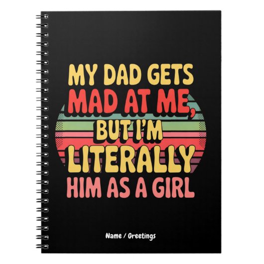 Mein Vater wird mir schlecht, aber ich bin ihm buc Notizblock (Vorderseite)