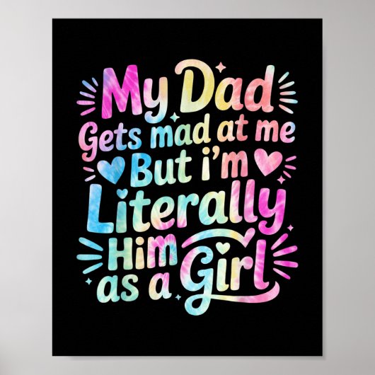 Mein Vater wird mir traurig, aber ich'm buchst Poster (Vorne)