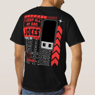Mein Vater Witze in einem Vater-a-Base-Funny T-Shirt