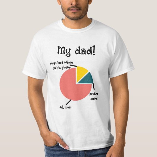 Mein Vater witzige Eigenschaften, individuelle Übe T-Shirt (Vorderseite)