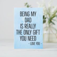 Mein Vater zu sein ist wirklich das einzige Gesche