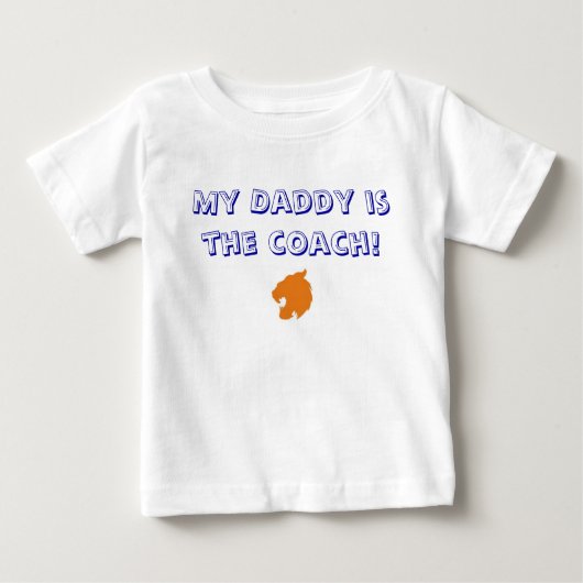 Mein Vati ist der Trainer! Baby T-shirt (Vorderseite)