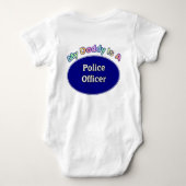 Mein Vati ist ein Polizeibeamte-Baby-Geschenke Baby Strampler (Rückseite)