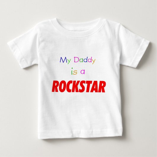 Mein Vati ist ein rockstar Baby T-shirt (Vorderseite)
