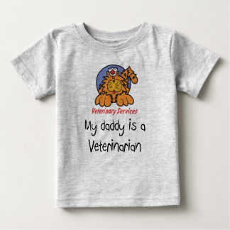 Mein Vati ist ein tierärztlicher Säuglings-T - Baby T-shirt