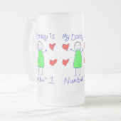 Mein Vati ist Nr. 1 Mattglas Bierglas (Vorderseite Links)