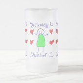 Mein Vati ist Nr. 1 Mattglas Bierglas (Mittel)