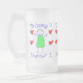 Mein Vati ist Nr. 1 Mattglas Bierglas (Links)