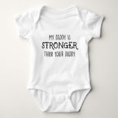 Mein Vati ist stärkerer Bodysuit Baby Strampler (Vorderseite)