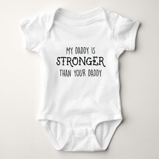 Mein Vati ist stärkerer Bodysuit Baby Strampler (Vorderseite)