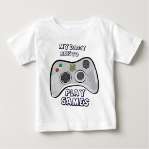 Mein Vati mag Spiele spielen! Baby T-shirt