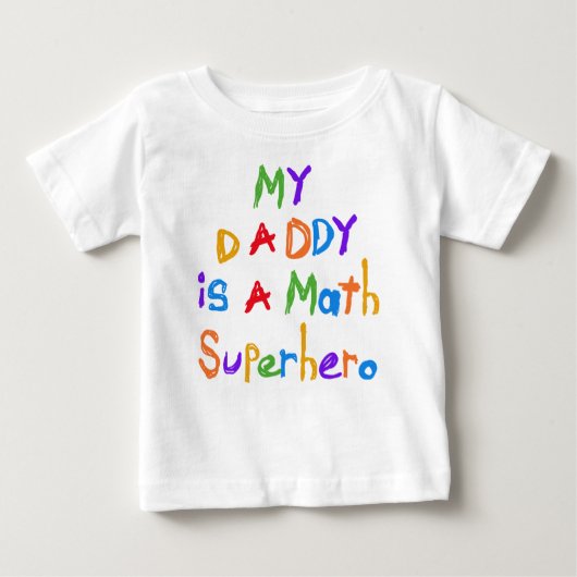Mein Vati-Mathesuperhero-Baby-Rüsche-T-Shirt Baby T-shirt (Vorderseite)