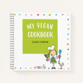 MEIN VEGANES COOKBOOK-Blank-Rezept-Notebook Notizblock (Vorderseite)
