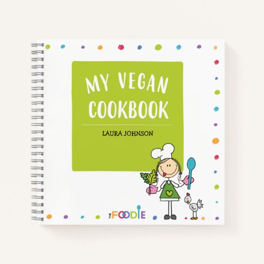MEIN VEGANES COOKBOOK-Blank-Rezept-Notebook Notizblock (Vorderseite)