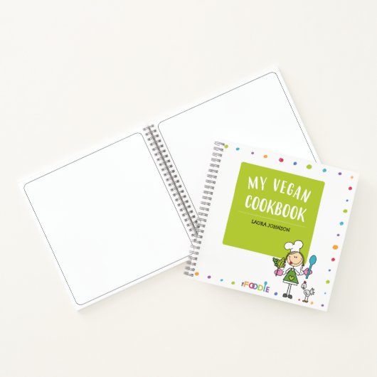 MEIN VEGANES COOKBOOK-Blank-Rezept-Notebook Notizblock (Innenseite)