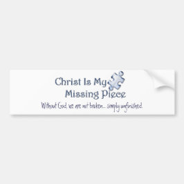 Mein vermisstes Stück religiös Autoaufkleber