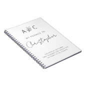 Mein Versprechen an ihn zeigt Minimalistische Eleg Notizblock (Rechte Seite)