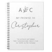 Mein Versprechen an ihn zeigt Minimalistische Eleg Notizblock (Vorderseite)