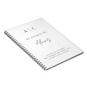 Mein Versprechen Minimalistische Elegante Moderne Notizblock (Rechte Seite)