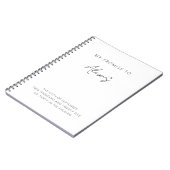 Mein Versprechen Minimalistische Elegante Moderne Notizblock (Linke Seite)