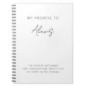 Mein Versprechen Minimalistische Elegante Moderne Notizblock (Vorderseite)