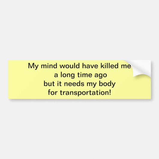 MEIN VERSTAND WÜRDE HABEN AUTOAUFKLEBER (Vorne)