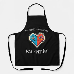 Mein Videospiel ist mein Valentine Schürze