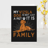 Mein Vizsla Hund ist meine Familie Karte (Gelbe Blume)