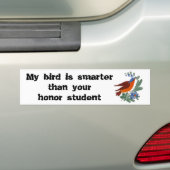 Mein Vogel ist intelligenter als Ihr Ehrenstudent Autoaufkleber (Auf Auto)