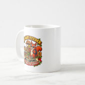 Mein Vogelfutterhaus hat ein Eichhörnchen Lustiger Kaffeetasse (Vorderseite Links)