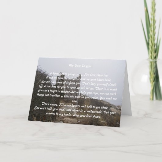 Mein Vow an dich Feiertagskarte (Vorderseite)