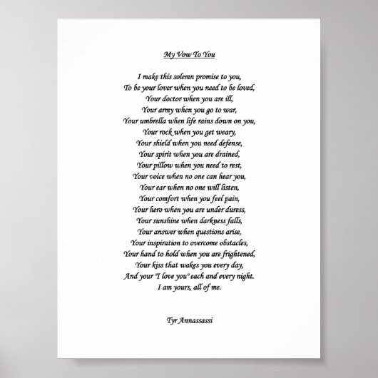 MEIN VOW POSTER (Vorne)