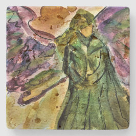 Mein Wächter Angel Travertine Fliese Steinuntersetzer