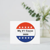 Mein Wahlthema 2020 Postkarte (Stehend Vorderseite)