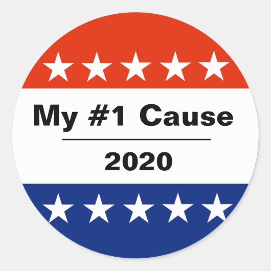 Mein Wahlthema 2020 Runder Aufkleber (Vorderseite)