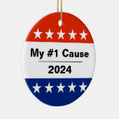 Mein Wahlthema 2024 Keramik Ornament (Rechts)