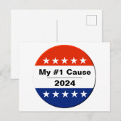 Mein Wahlthema 2024 Postkarte (Vorne/Hinten)