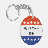 Mein Wahlthema 2024 Schlüsselanhänger (Vorderseite links)