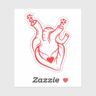 Mein wahres Herz ist die Liebe. Aufkleber