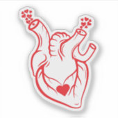 Mein wahres Herz ist die Liebe. Aufkleber (Vorderseite)