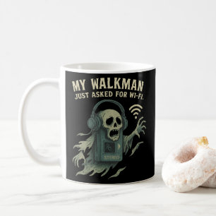 Mein Walkman fragte nach Wi-Fi Retro-Tech-Horror Kaffeetasse