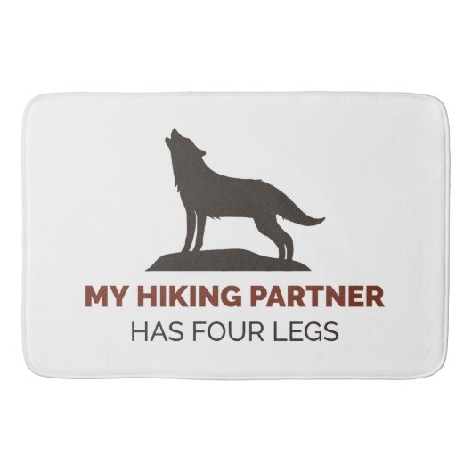 Mein Wanderpartner hat vier Beine Badematte (Vorderseite)