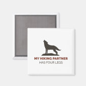 Mein Wanderpartner hat vier Beine Magnet (Vorderseite/Rückseite)