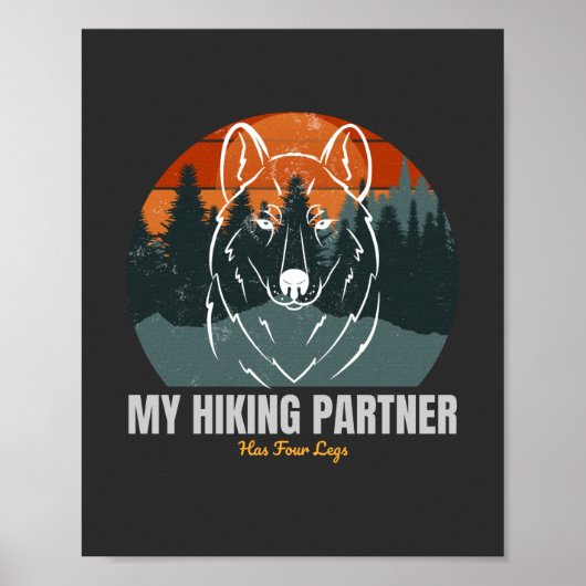 Mein Wanderpartner hat vier Beine Poster (Vorne)
