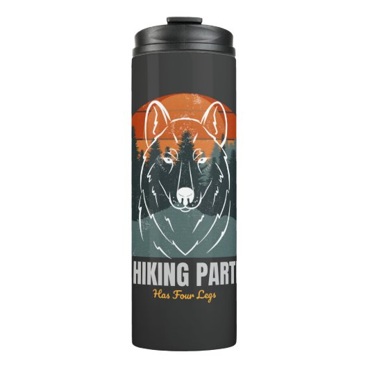 Mein Wanderpartner hat vier Beine Thermosbecher (Vorderseite)