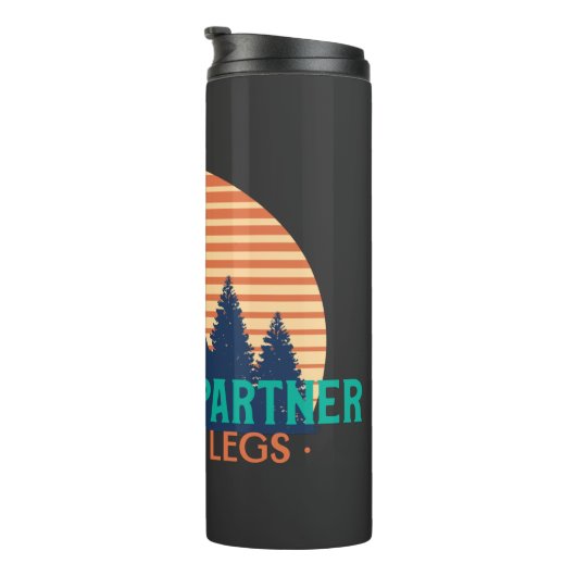 Mein Wanderpartner hat vier Beine Thermosbecher (Nach rechts gedreht)