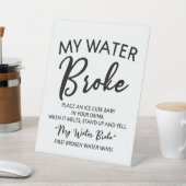 Mein Wasser Broke Baby Duschenspulenzeichen Sockelschild (In SItu)