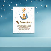 Mein Wasser Broke Spiel Baby Dusche Schild Blue Gi